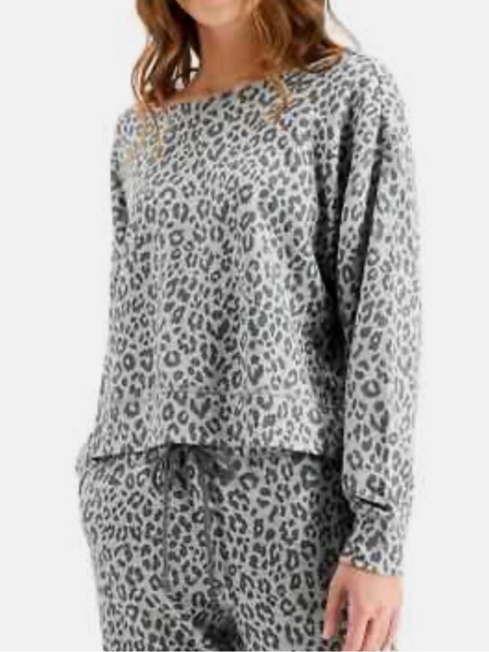 Women's Leopard Print Pajama Top Only XS